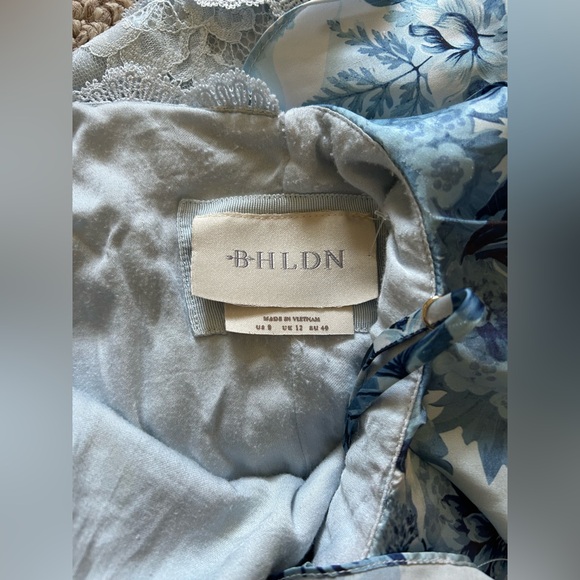 Anthropologie BHLDN Elora Sleeveless V-Neck Ruffle Lace Maxi Dress size 8 - Picture 11 of 11